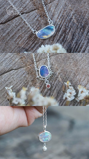 Custom Opal Ring or Necklace in Silver - Gardens of the Sun | Ethical Jewelry