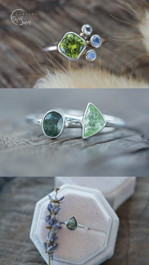 Custom Peridot Ring - Gardens of the Sun | Ethical Jewelry