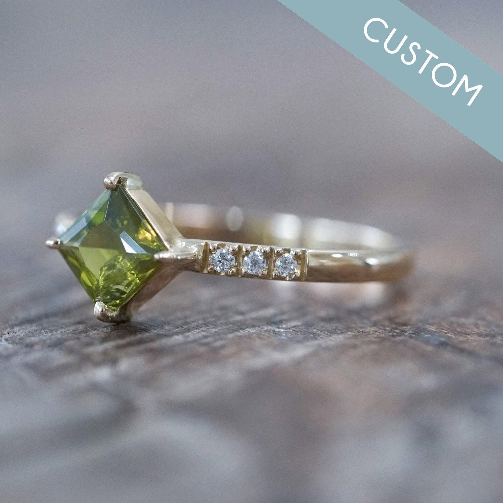 Custom Peridot Ring - Gardens of the Sun | Ethical Jewelry