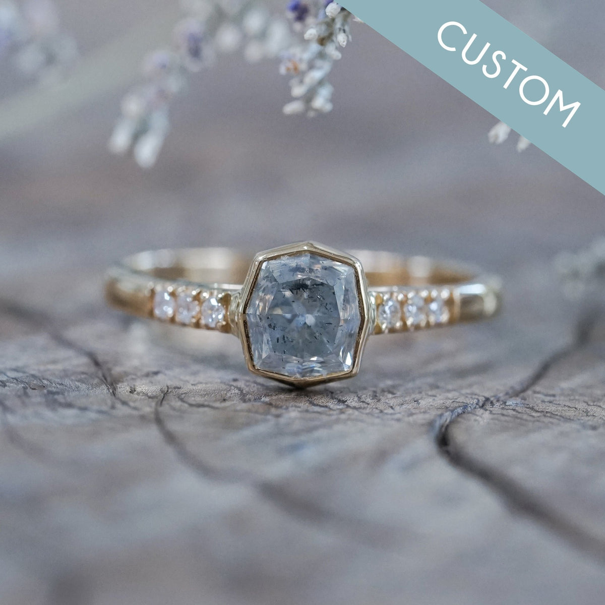 Custom Princess Cut Diamond Ring - Gardens of the Sun | Ethical Jewelry