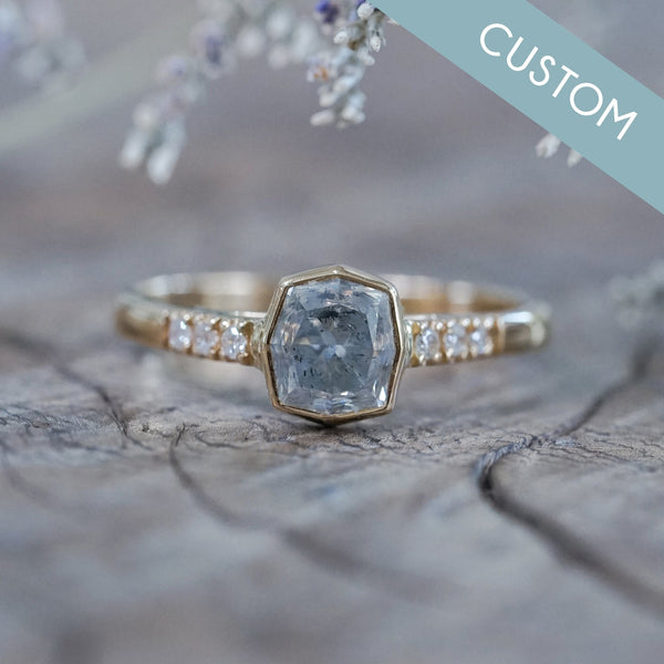 Custom princess clearance cut engagement rings