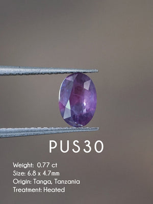 Custom Purple Sapphire Ring in Gold