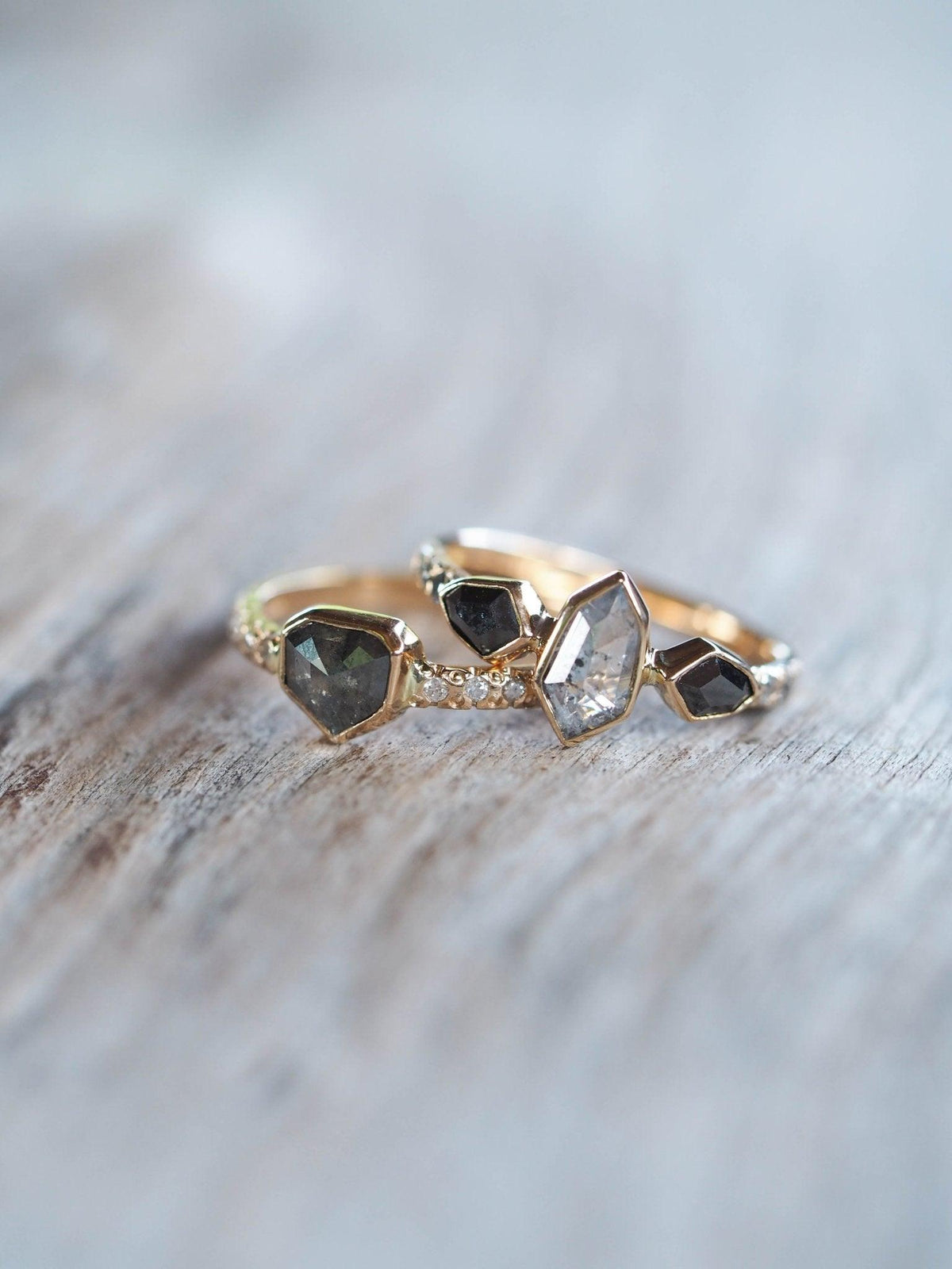 Custom Shield Diamond Ring in Gold - Gardens of the Sun | Ethical Jewelry