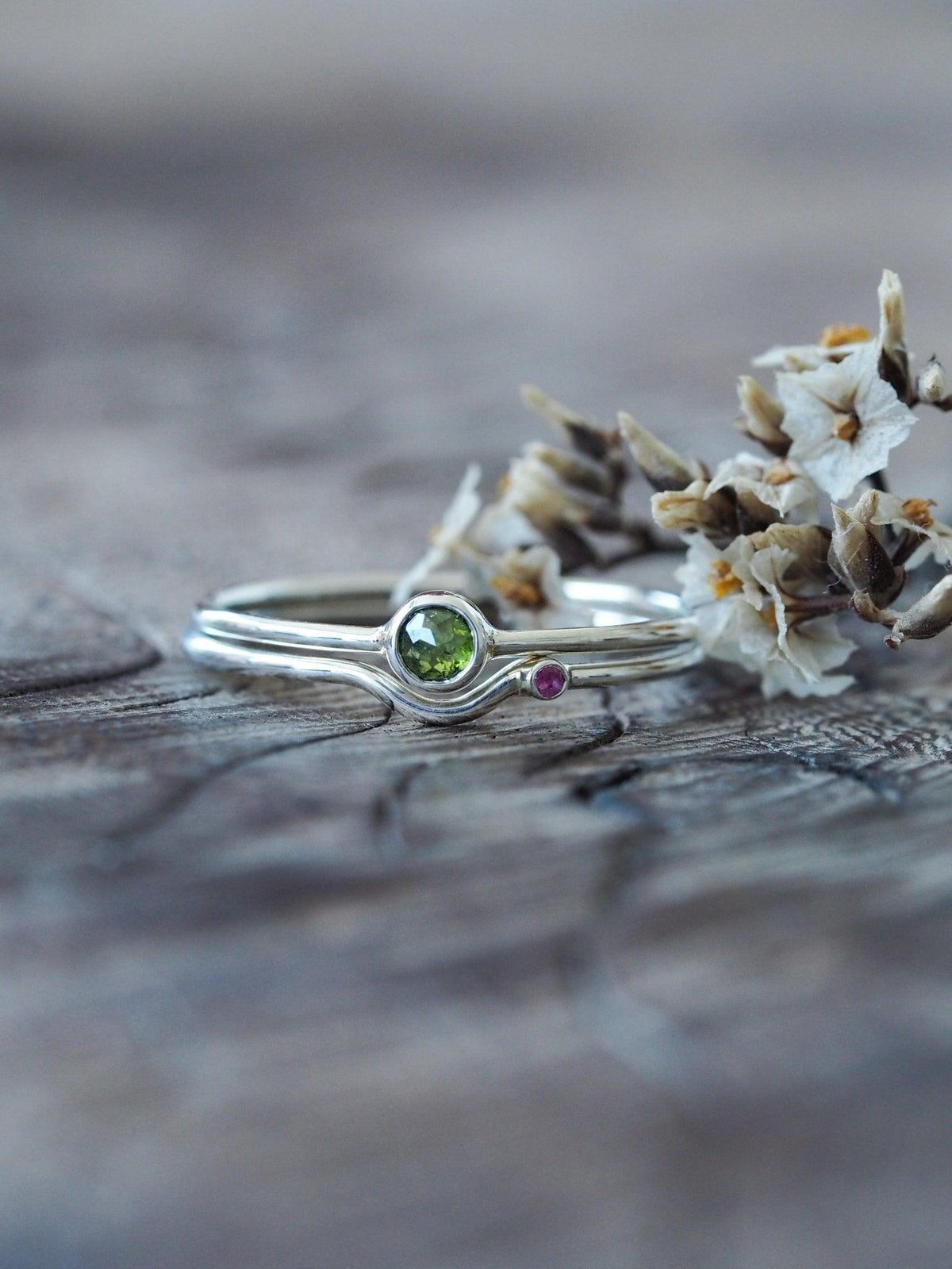 Custom Small Diamond Ring in Silver - Gardens of the Sun | Ethical Jewelry