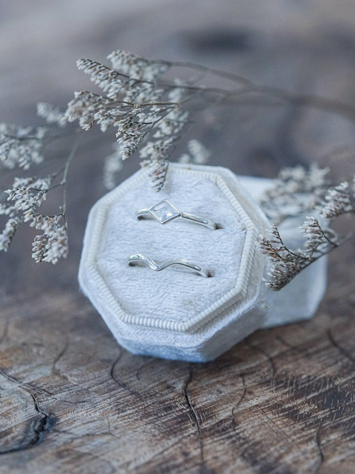 Custom Small Diamond Ring in Silver - Gardens of the Sun | Ethical Jewelry