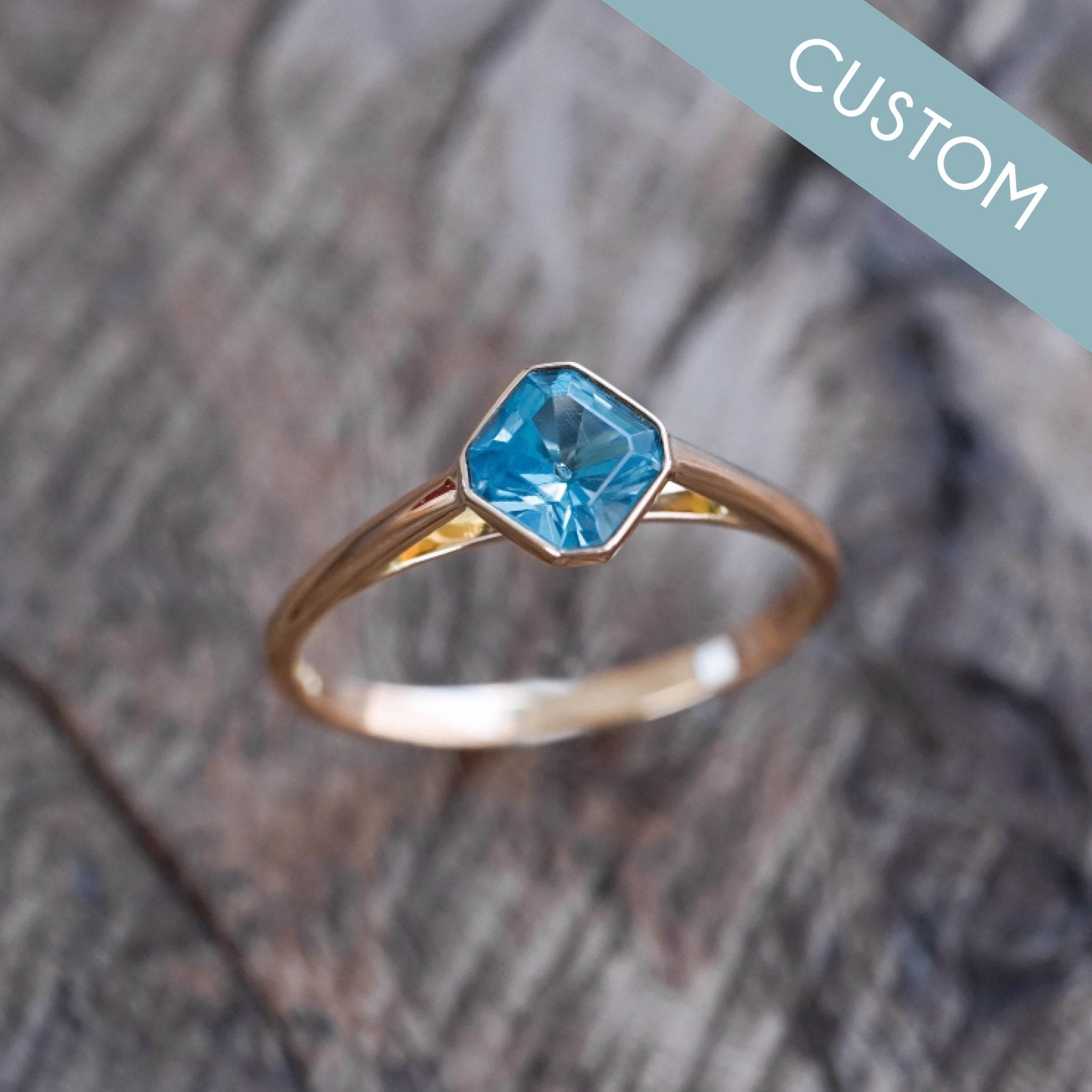 Custom Topaz Ring in Gold - Gardens of the Sun | Ethical Jewelry