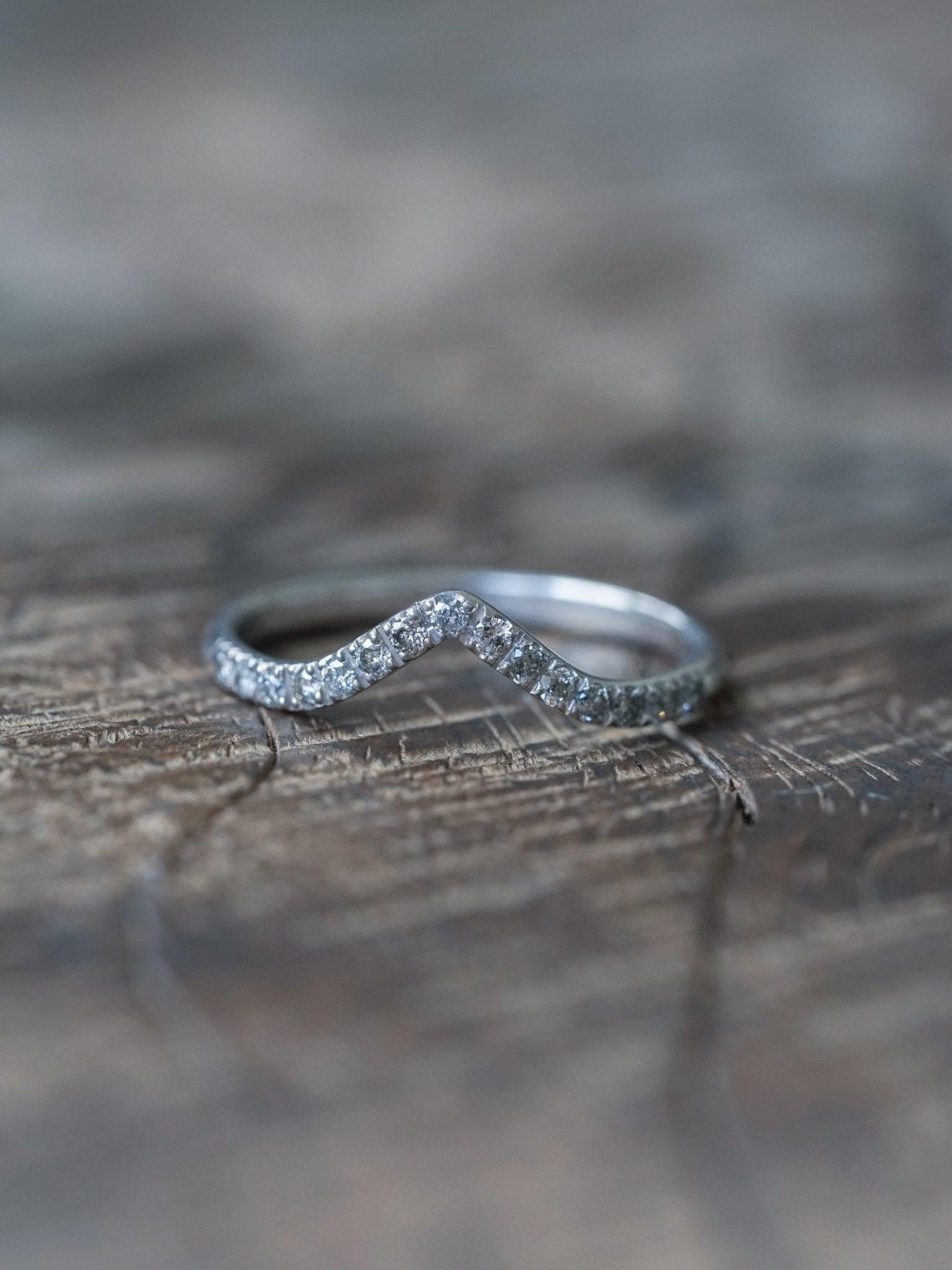 Nesting Rings Custom V-shaped Nesting Ring in Gold - Gardens of the Sun | Ethical Jewelry