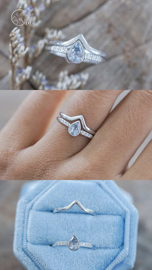 Custom White Sapphire Ring - Gardens of the Sun | Ethical Jewelry