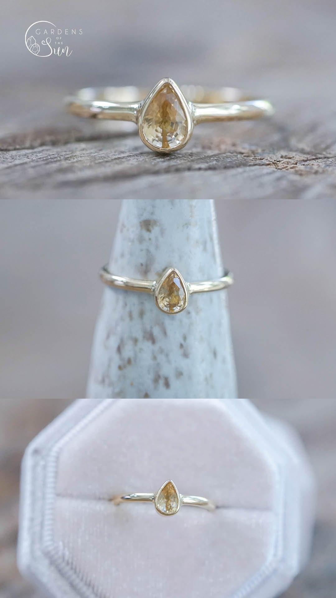 Custom Yellow Sapphire Ring - Gardens of the Sun | Ethical Jewelry