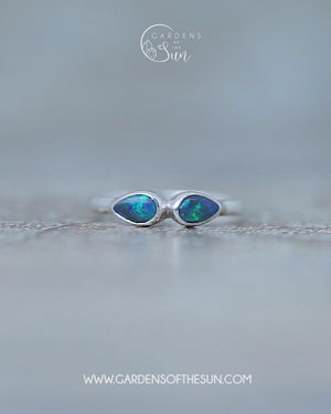 Multi Opal Ring in Silver