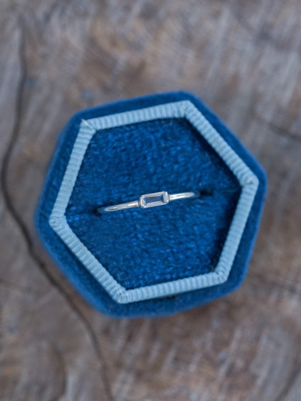 Dainty Aquamarine Ring - Gardens of the Sun | Ethical Jewelry