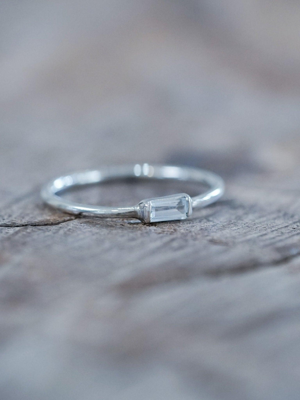 Dainty Aquamarine Ring - Gardens of the Sun | Ethical Jewelry