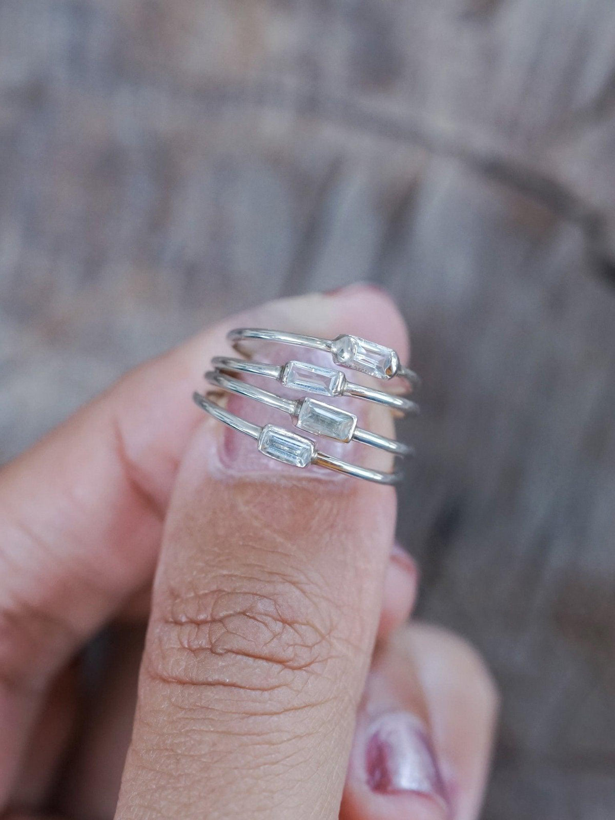 Dainty Aquamarine Ring - Gardens of the Sun | Ethical Jewelry
