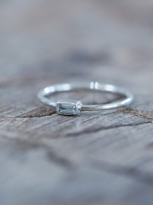Dainty Aquamarine Ring - Gardens of the Sun | Ethical Jewelry