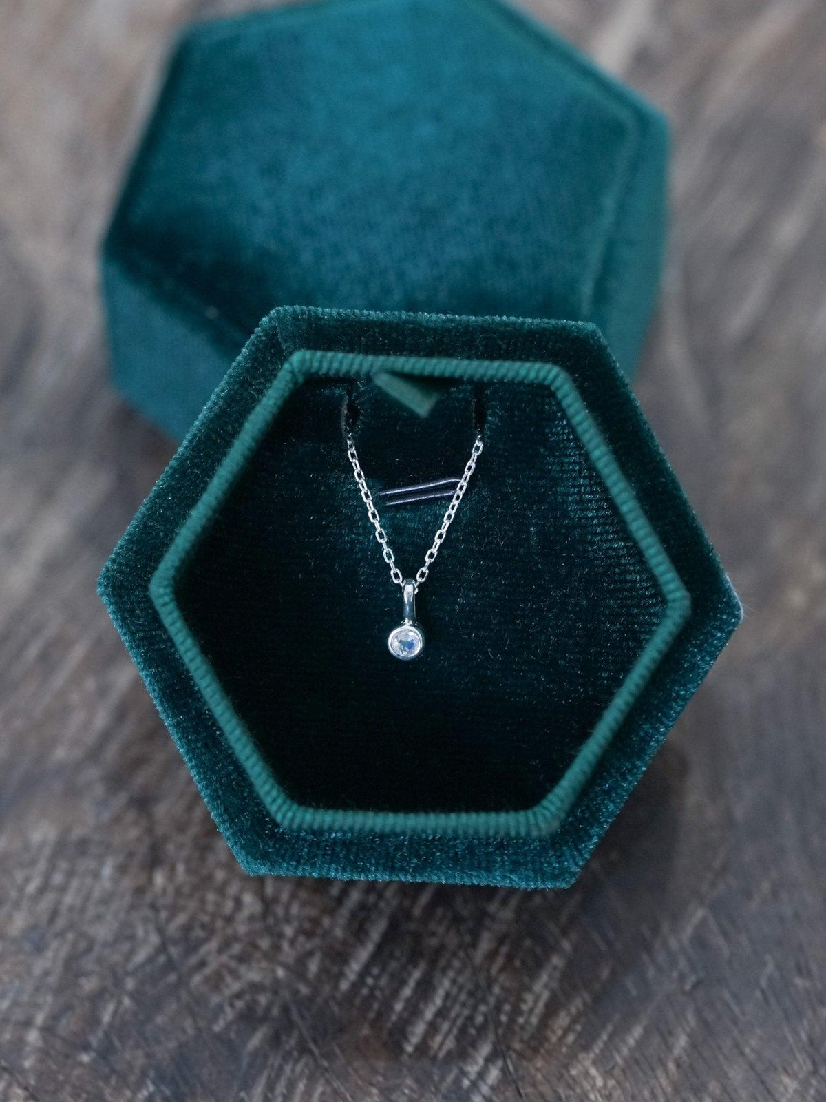 Dainty Rainbow Moonstone Necklace - Gardens of the Sun | Ethical Jewelry