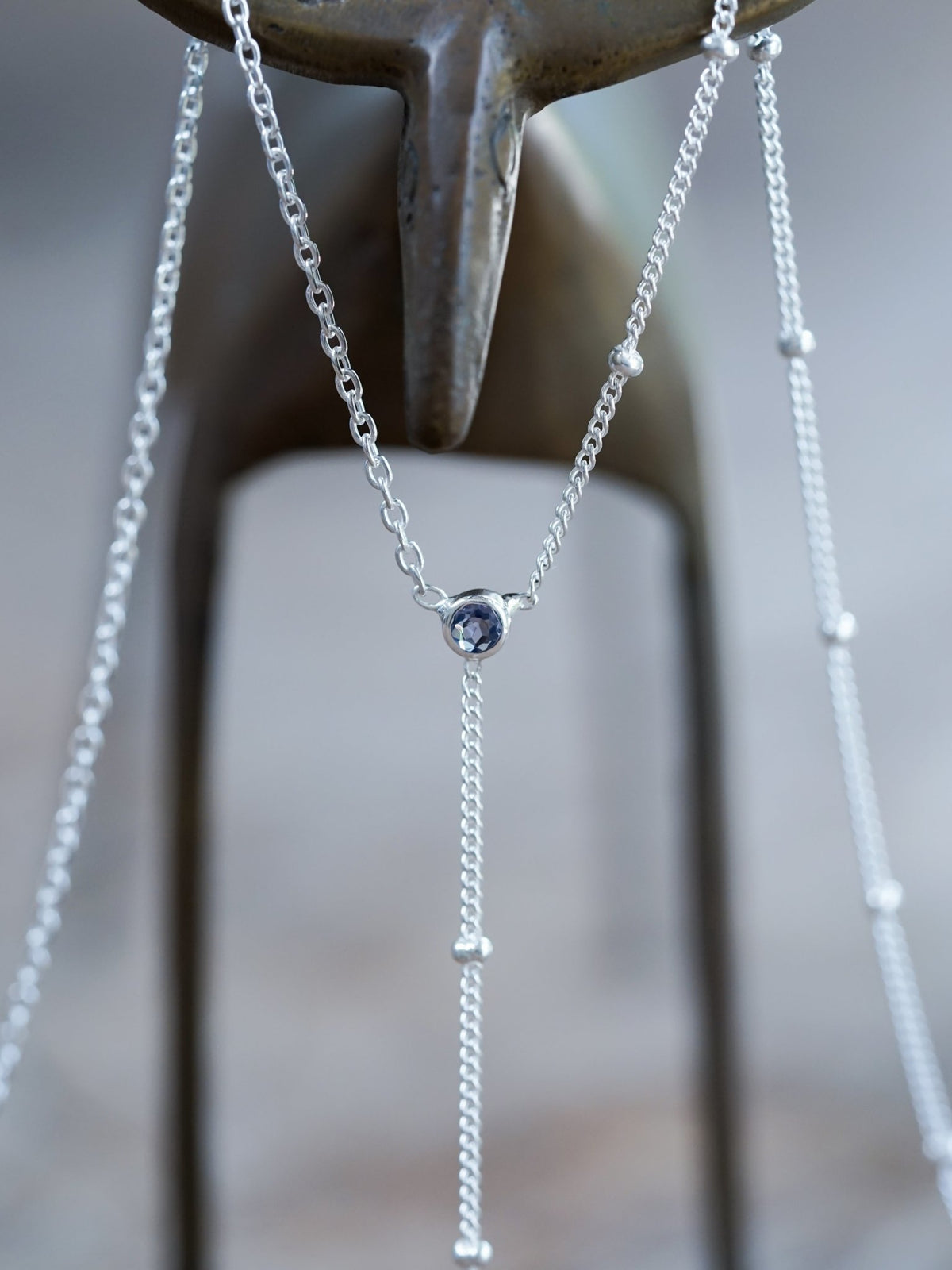 Day Constellation Moonstone and Iolite Necklace - Gardens of the Sun | Ethical Jewelry