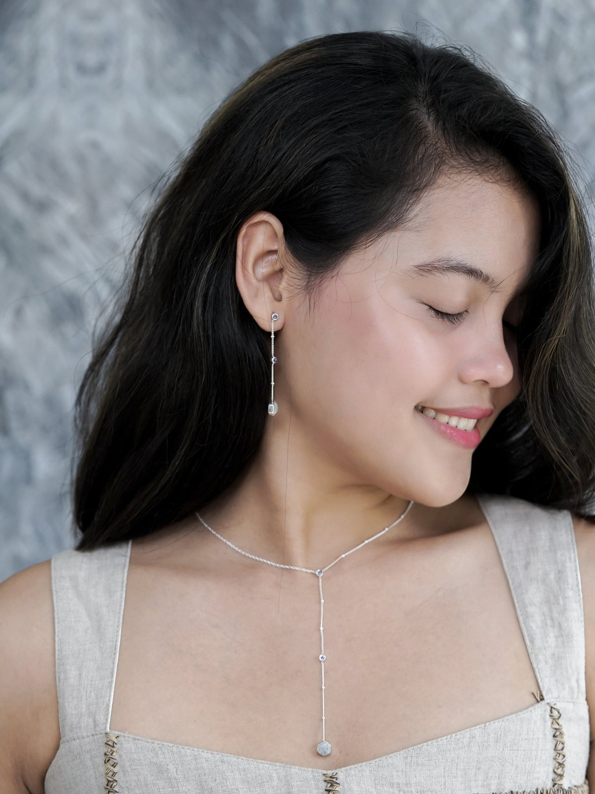 Day Constellation Moonstone and Iolite Necklace - Gardens of the Sun | Ethical Jewelry