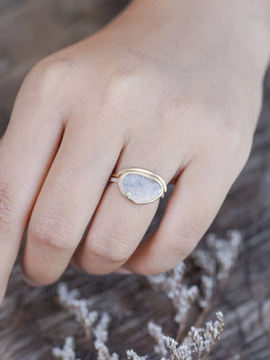 Diamond Slice Ring Set in Ethical Gold - Gardens of the Sun | Ethical Jewelry