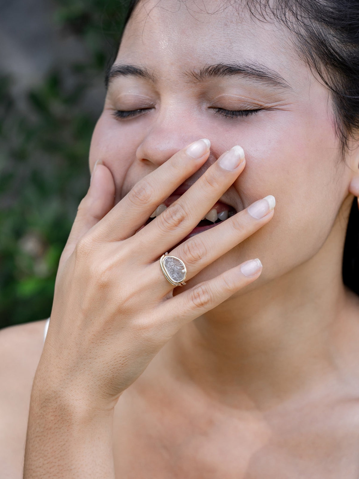 Diamond Slice Ring Set in Ethical Gold - Gardens of the Sun | Ethical Jewelry