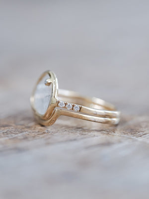 Diamond Slice Ring Set in Ethical Gold - Gardens of the Sun | Ethical Jewelry