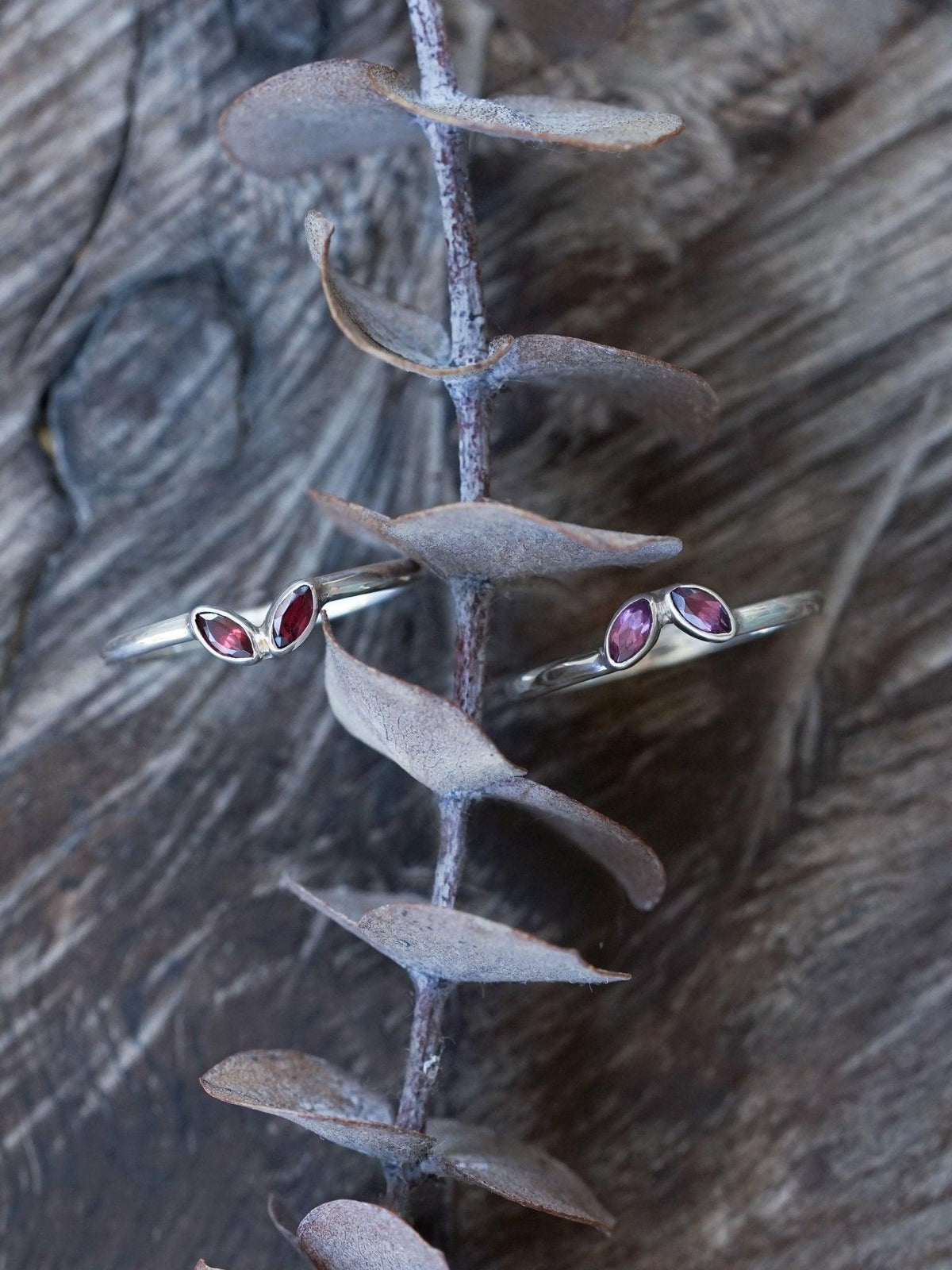 Double Marquise Garnet Nesting Ring - Gardens of the Sun | Ethical Jewelry