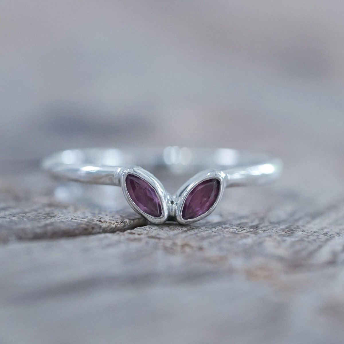 Double Marquise Garnet Nesting Ring - Gardens of the Sun | Ethical Jewelry