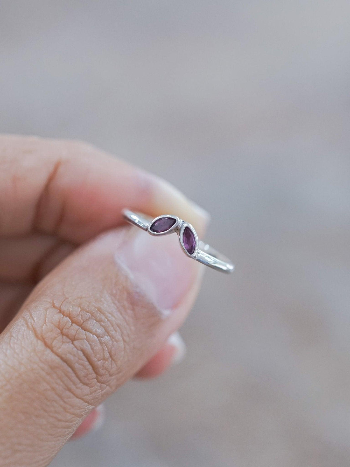 Double Marquise Garnet Nesting Ring - Gardens of the Sun | Ethical Jewelry