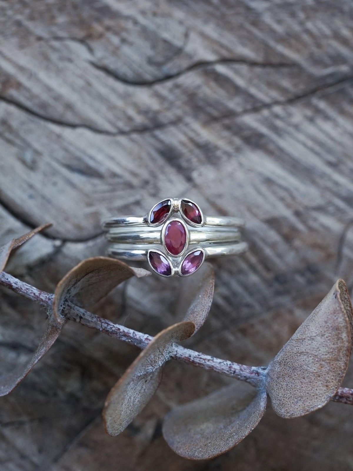 Double Marquise Garnet Nesting Ring - Gardens of the Sun | Ethical Jewelry