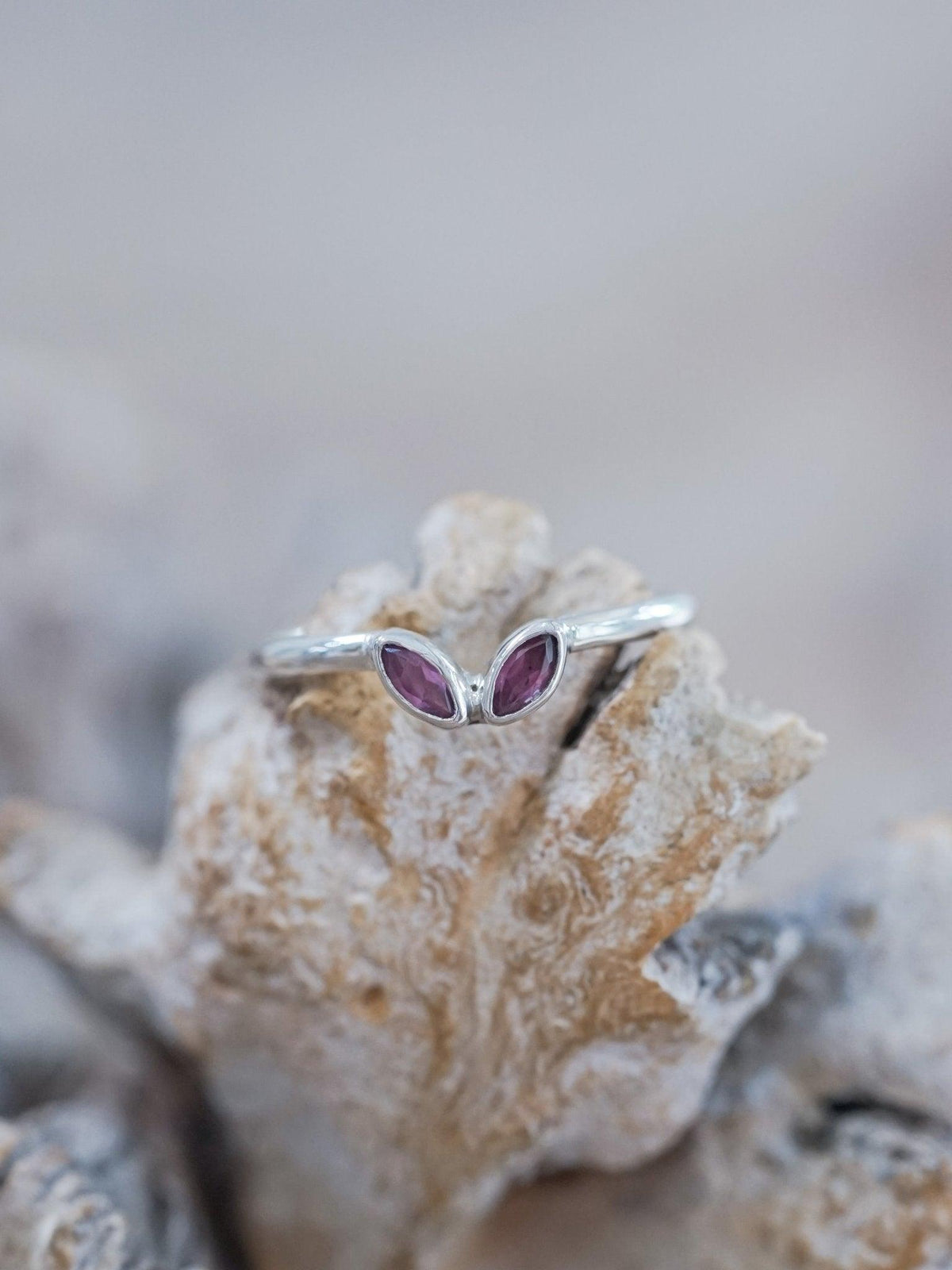 Double Marquise Garnet Nesting Ring - Gardens of the Sun | Ethical Jewelry