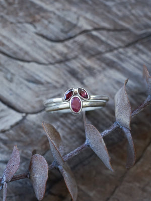 Double Marquise Garnet Nesting Ring - Gardens of the Sun | Ethical Jewelry