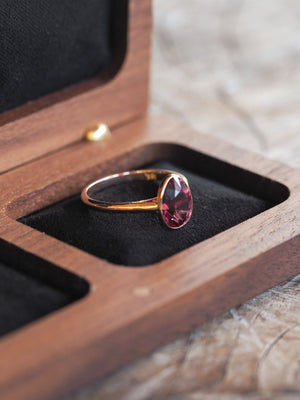 Double Pocket Ring Box in Walnut - Gardens of the Sun | Ethical Jewelry