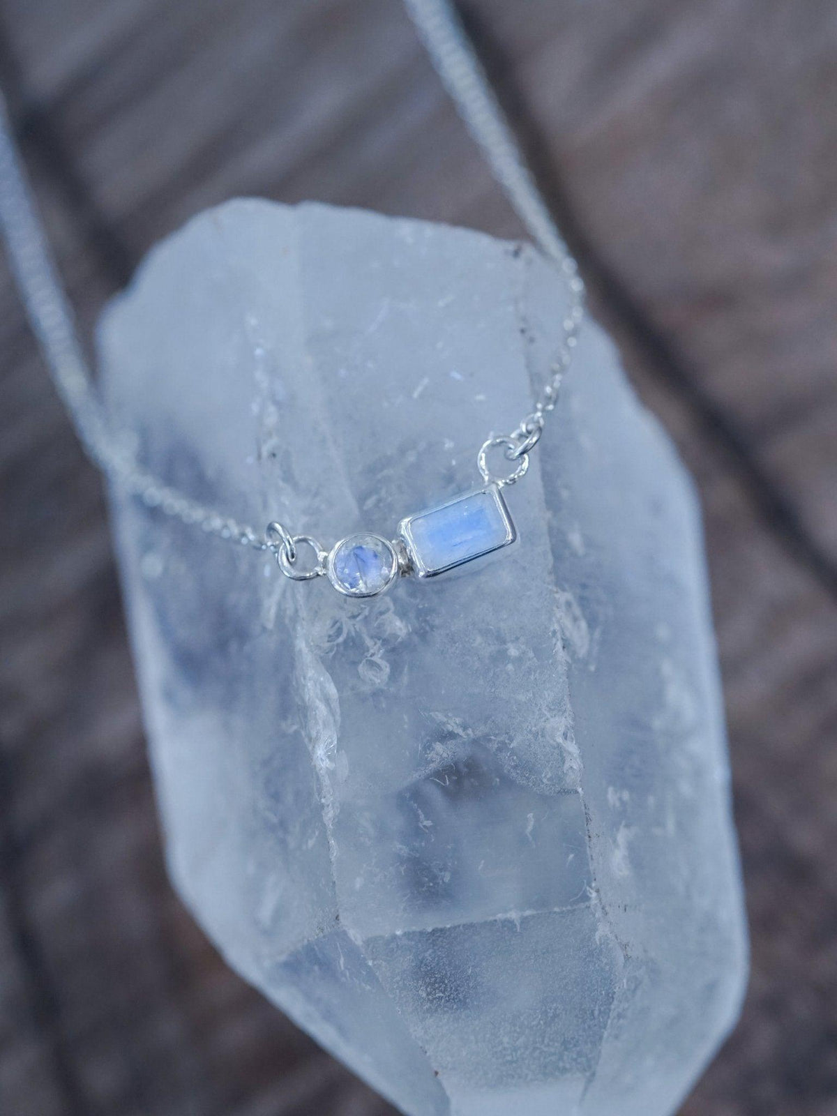 Double Rainbow Moonstone Necklace - Gardens of the Sun | Ethical Jewelry