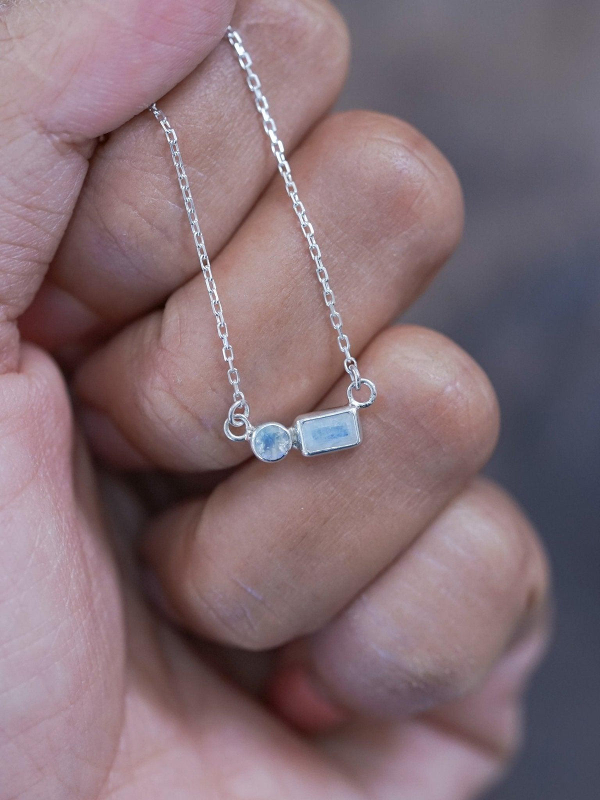 Double Rainbow Moonstone Necklace - Gardens of the Sun | Ethical Jewelry