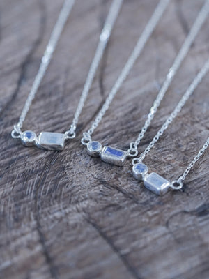 Double Rainbow Moonstone Necklace - Gardens of the Sun | Ethical Jewelry
