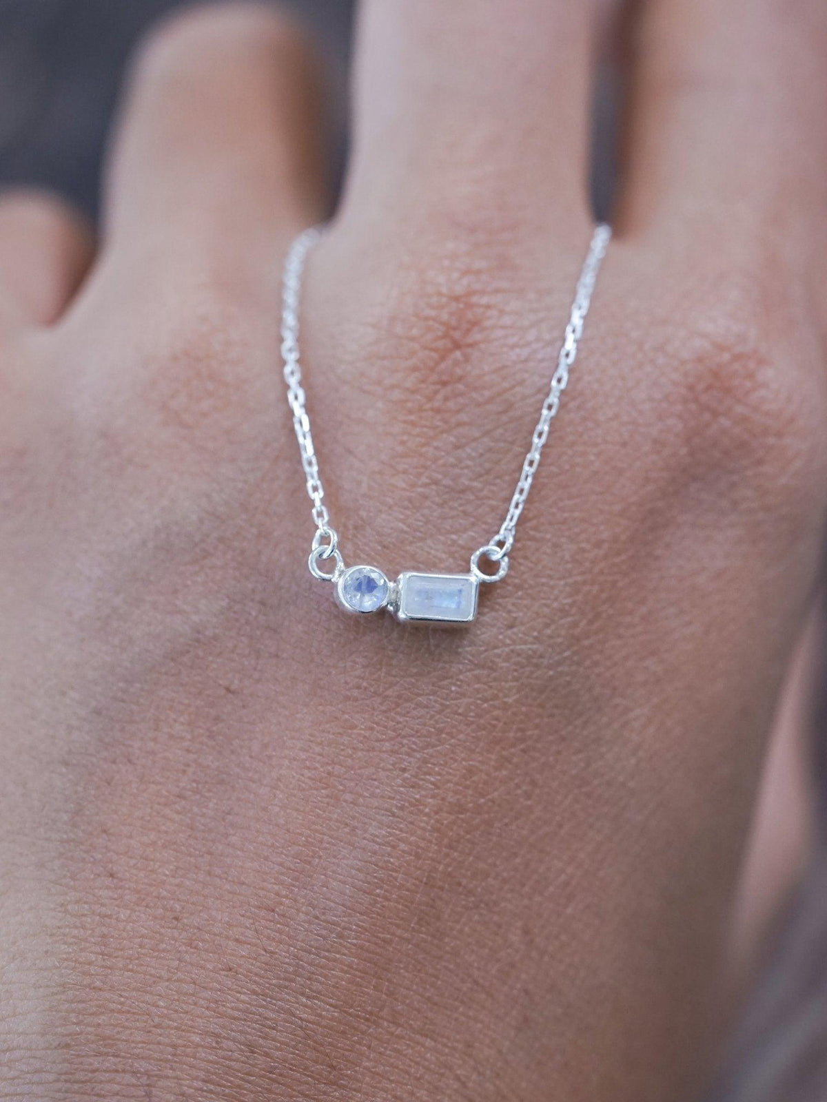 Double Rainbow Moonstone Necklace - Gardens of the Sun | Ethical Jewelry