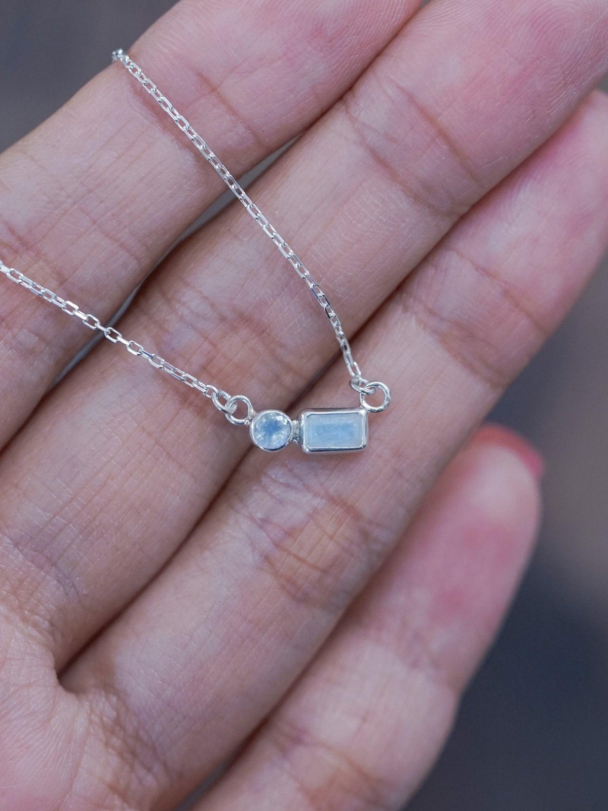 Double Rainbow Moonstone Necklace - Gardens of the Sun | Ethical Jewelry