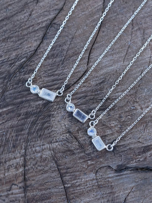 Double Rainbow Moonstone Necklace - Gardens of the Sun | Ethical Jewelry