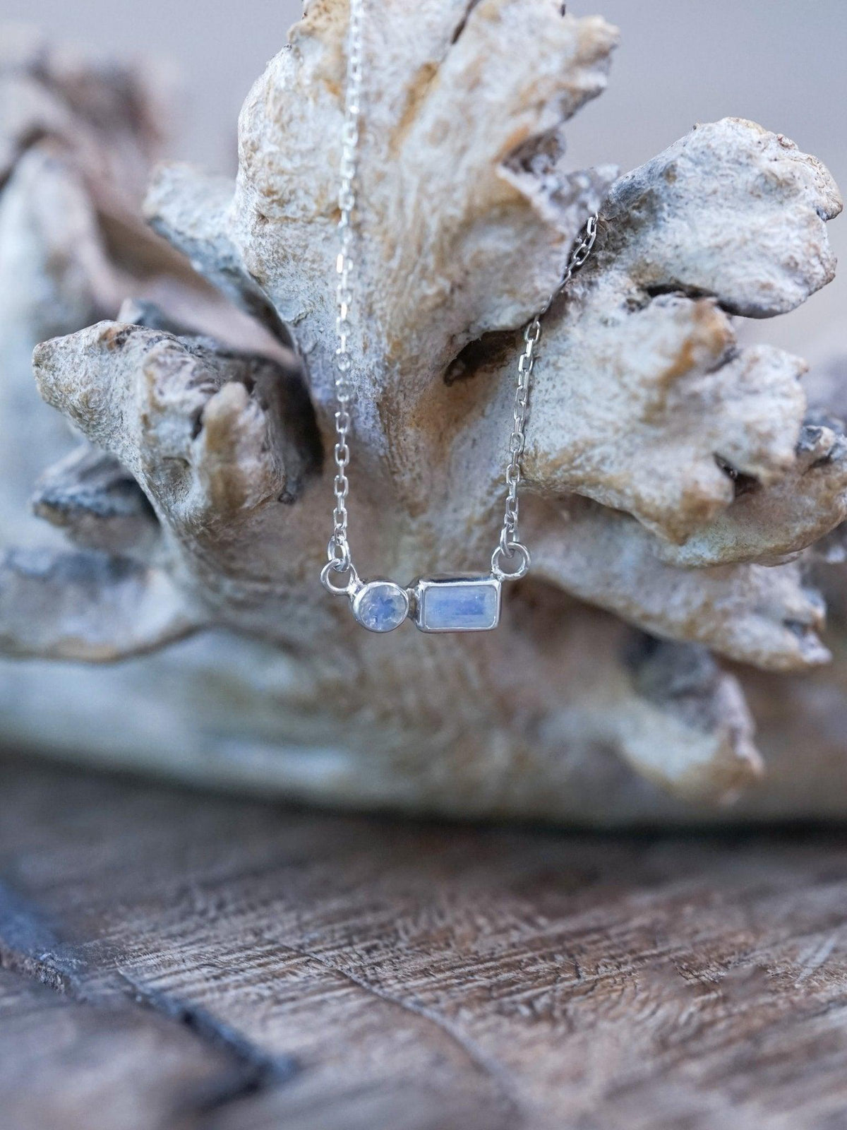 Double Rainbow Moonstone Necklace - Gardens of the Sun | Ethical Jewelry