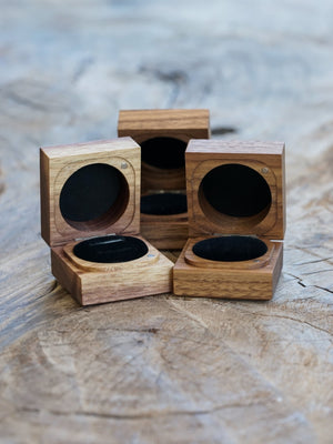 Double Ring Box in Walnut - Gardens of the Sun | Ethical Jewelry