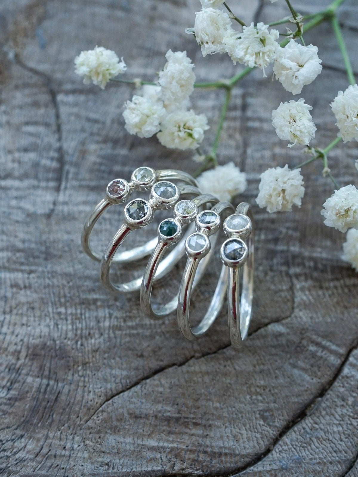 Double Rose Cut Diamond Ring - Gardens of the Sun | Ethical Jewelry