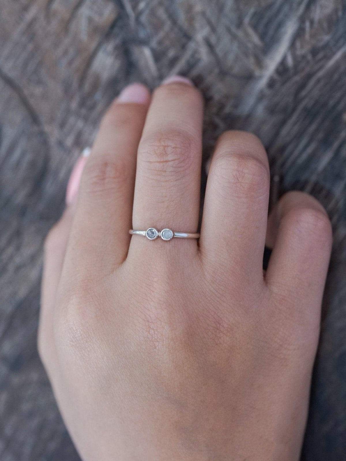 Double Rose Cut Diamond Ring - Gardens of the Sun | Ethical Jewelry