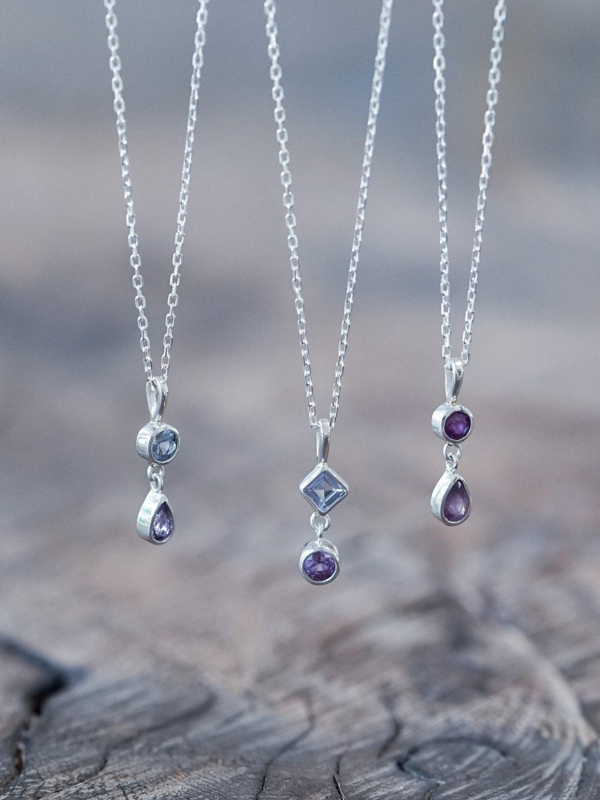 Double Sapphire Necklace - Gardens of the Sun | Ethical Jewelry