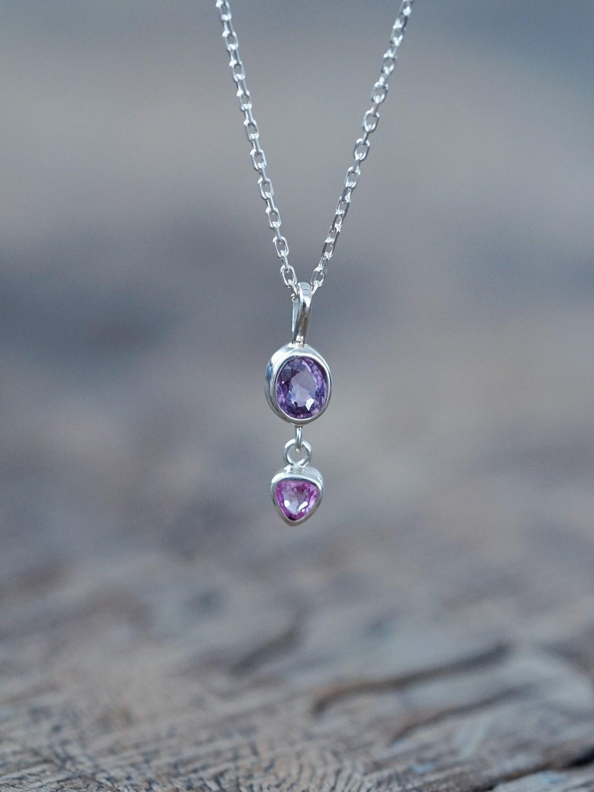 Double Sapphire Necklace - Gardens of the Sun | Ethical Jewelry