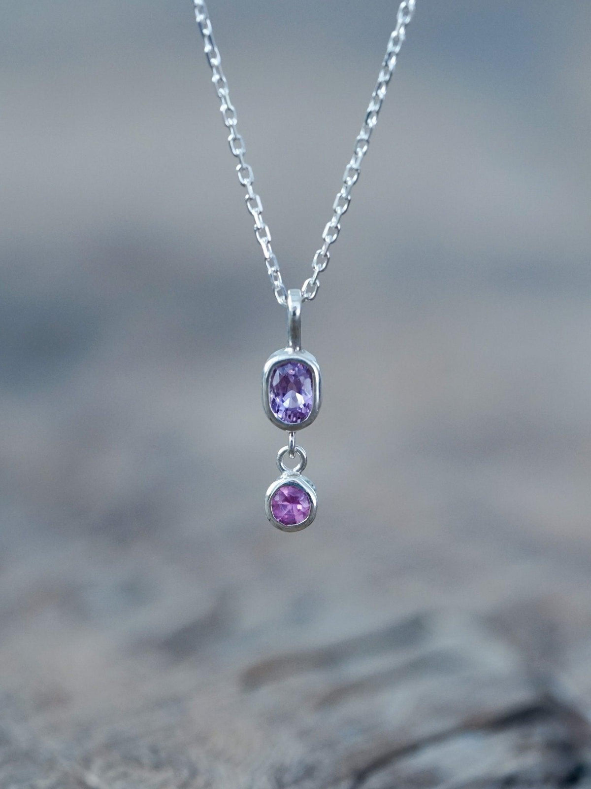 Double Sapphire Necklace - Gardens of the Sun | Ethical Jewelry