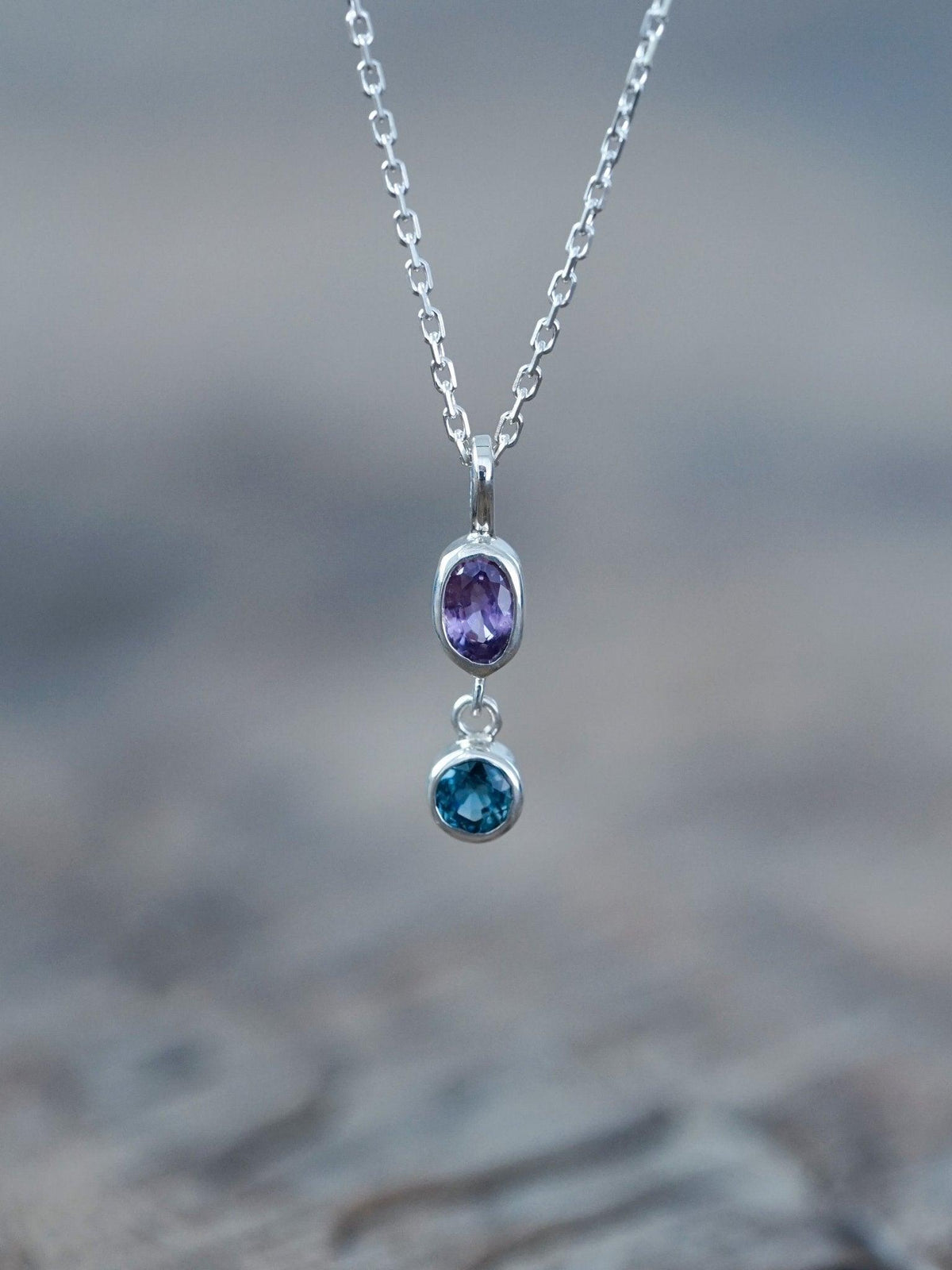 Double Sapphire Necklace - Gardens of the Sun | Ethical Jewelry