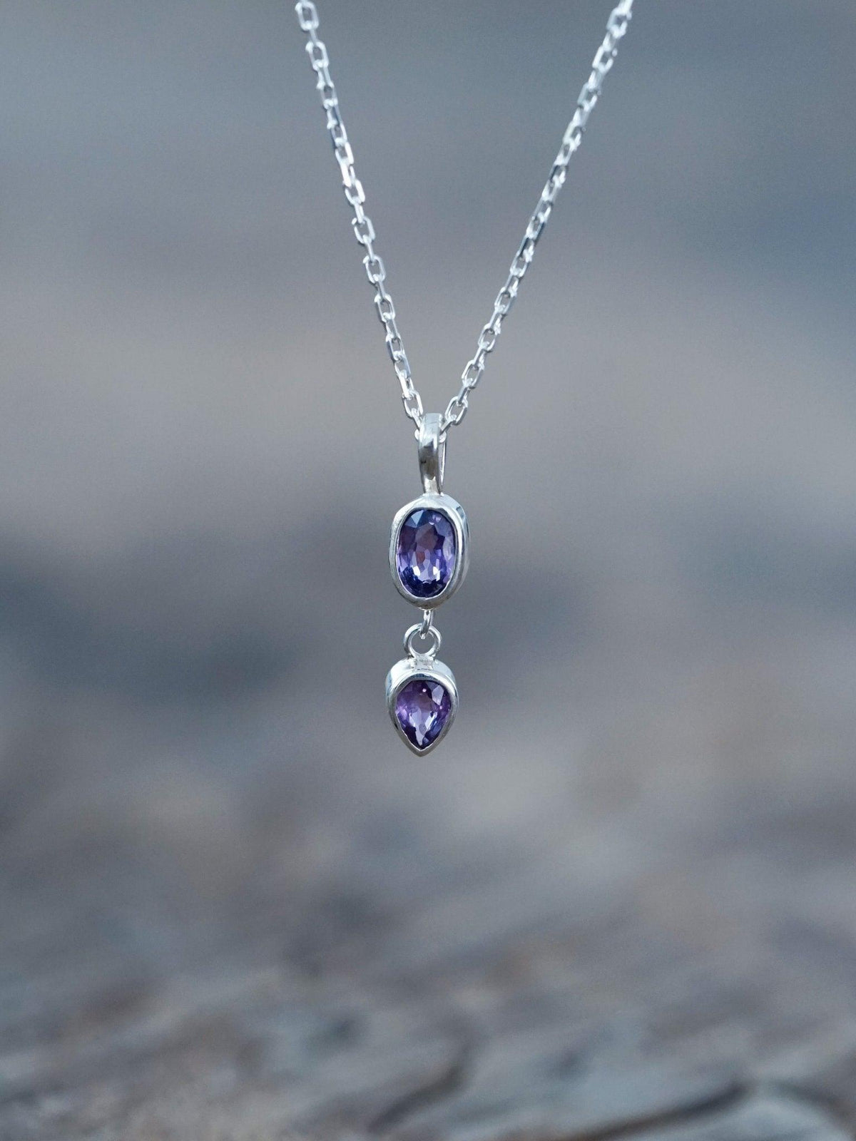 Double Sapphire Necklace - Gardens of the Sun | Ethical Jewelry