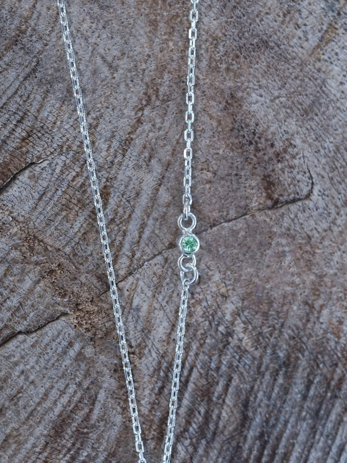 Emerald Leaf and Garnet Necklace - Gardens of the Sun | Ethical Jewelry