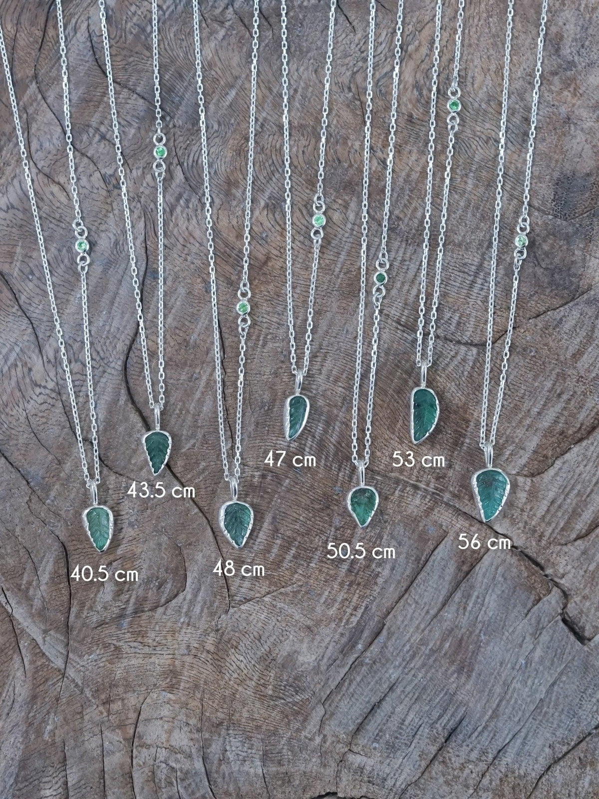 Emerald Leaf and Garnet Necklace - Gardens of the Sun | Ethical Jewelry