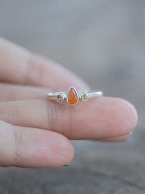 Fire Opal and Citrine Ring - Gardens of the Sun | Ethical Jewelry