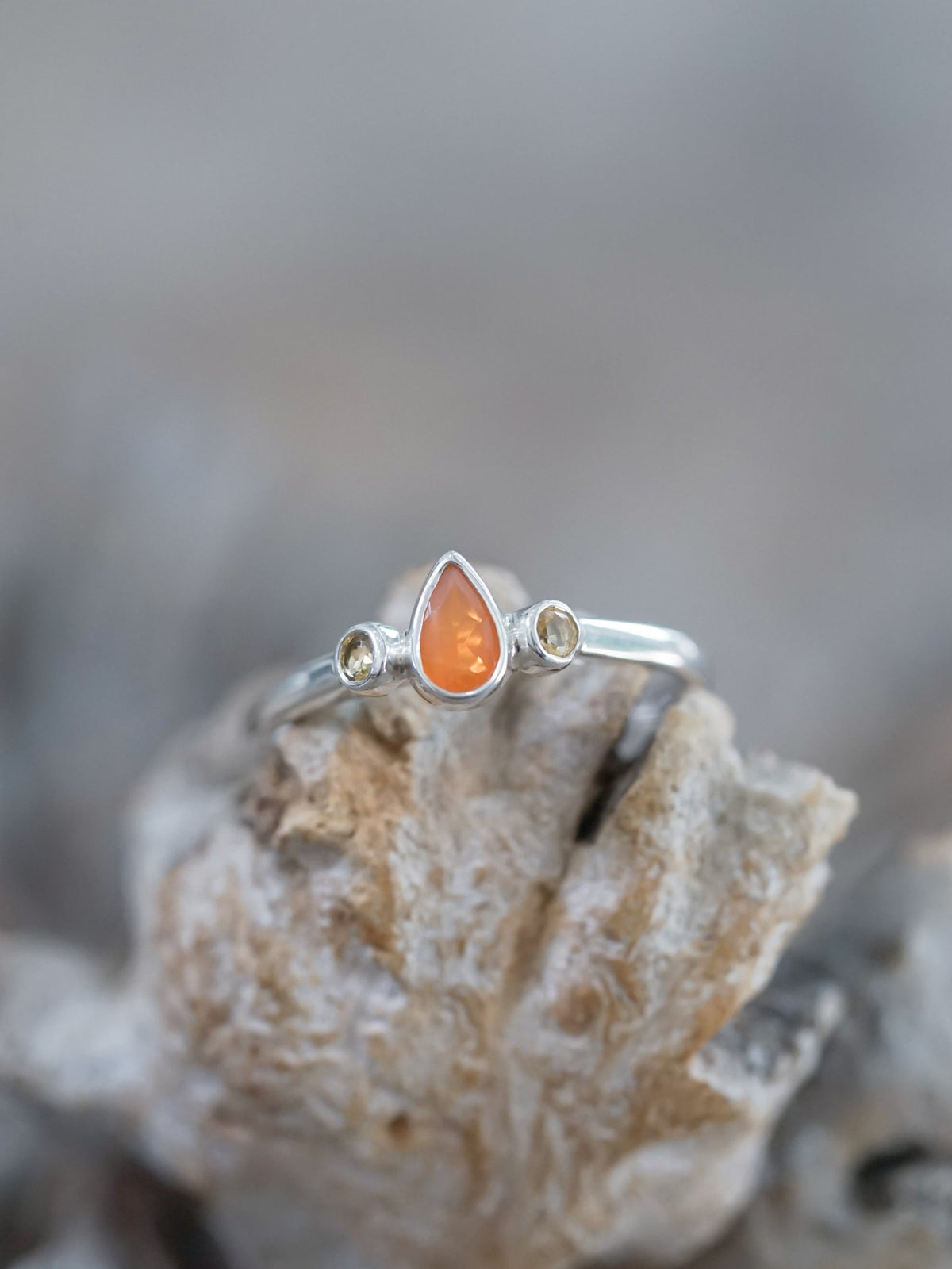 Fire Opal and Citrine Ring - Gardens of the Sun | Ethical Jewelry